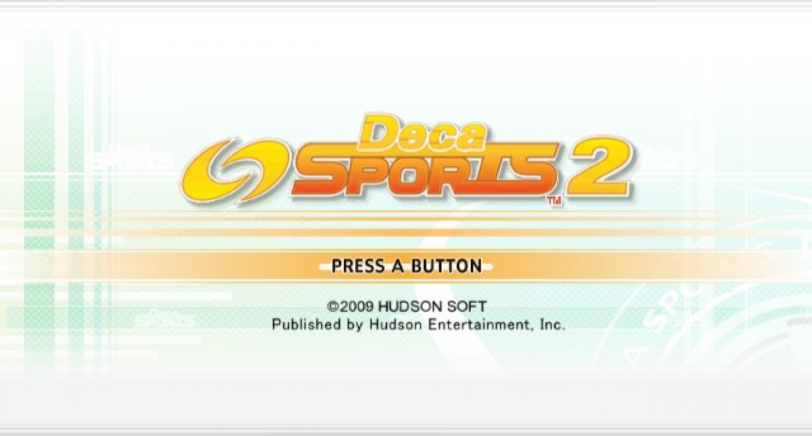 Deca Sports 2 title screen art for Nintendo Wii (Wii) video game