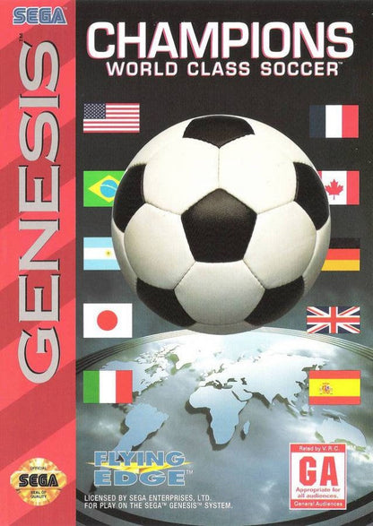 Champions World Class Soccer cover art for Sega Genesis (GEN) video game