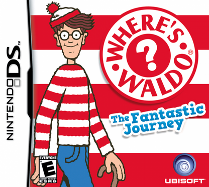 Where's Waldo The Fantastic Journey Nintendo DS for puzzle adventure video game fans featuring hidden object gameplay colorful storybook environments touch screen controls brain teasing challenges family friendly fun observation skills classic Where's Waldo characters collectible gaming appeal front cover art