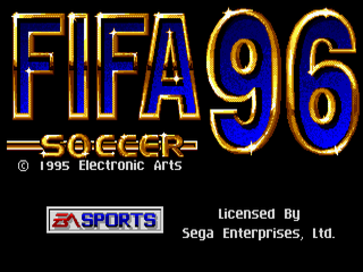 FIFA 96 title screen for Sega Genesis (GEN) video game