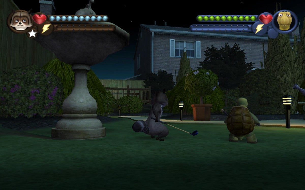 Over the Hedge for GameCube featuring family friendly action adventure gameplay based on the animated movie gameplay screenshot