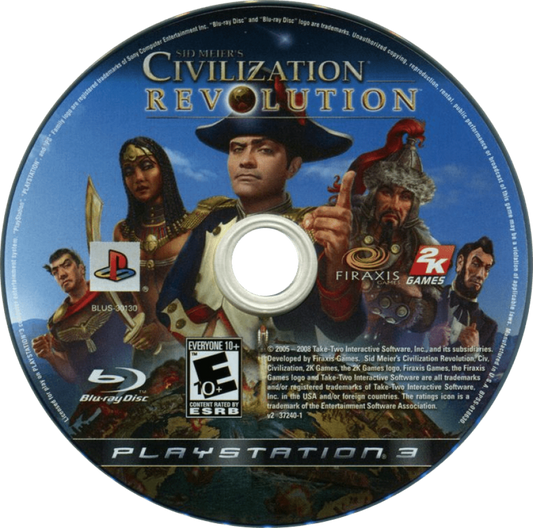 Civilization Revolution disc for PlayStation 3 (PS3) video game