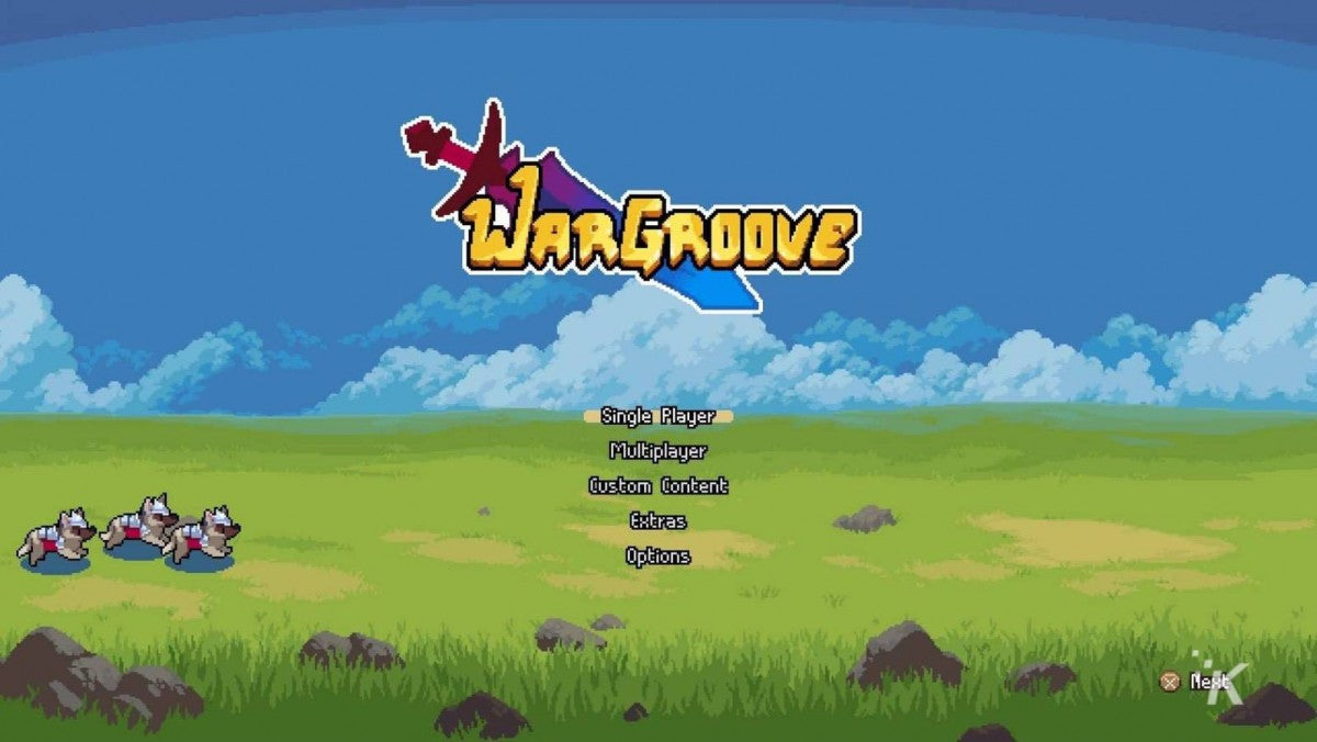 Wargroove Deluxe Edition Nintendo Switch NS video game featuring turn based tactical strategy gameplay fantasy warfare army management unit combat battlefield tactics campaign missions commander abilities and strategic battles Nintendo Switch gaming video game collection title screen