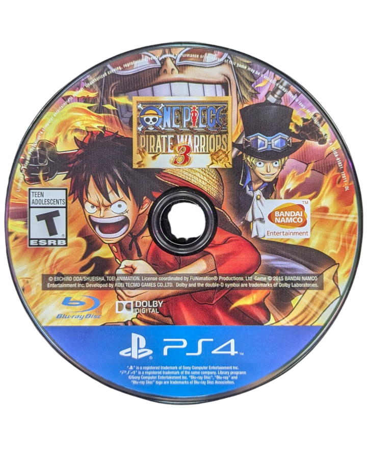 One Piece Pirate Warriors 3 Steelbook PlayStation 4 PS4 video game, anime action hack and slash, musou gameplay, collectible steelbook edition disc