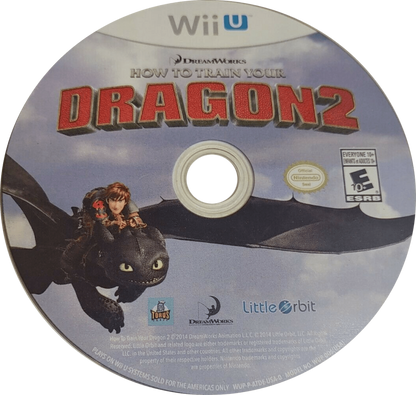 How to Train your Dragon 2 disc cover art for Nintendo Wii U (Wii U) video game. 