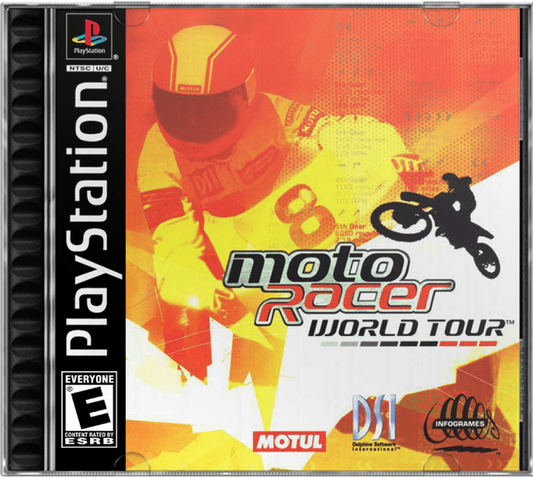 Moto Racer World Tour cover art for PlayStation 1 (PS1) video game