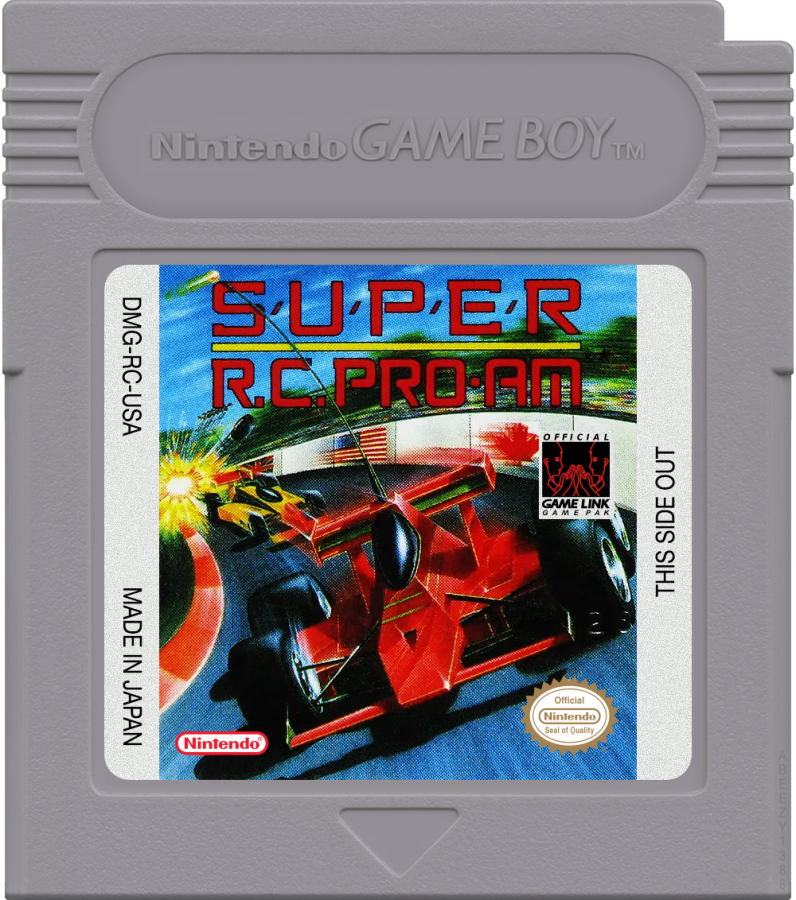 Super R.C. Pro-Am cartridge art for Game Boy (GB) video game 