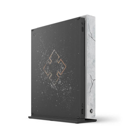 Xbox One X (XONE) [1 TB][Gears of War 5 Limited Edition] in Good Condition at Gamers INC, featuring a stunning translucent casing with a laser-etched "Snow Weathered" design, the specialized Kait Diaz Xbox Wireless Controller, and powerful 4K HDR gaming performance for the ultimate Gears of War fan collection under the console