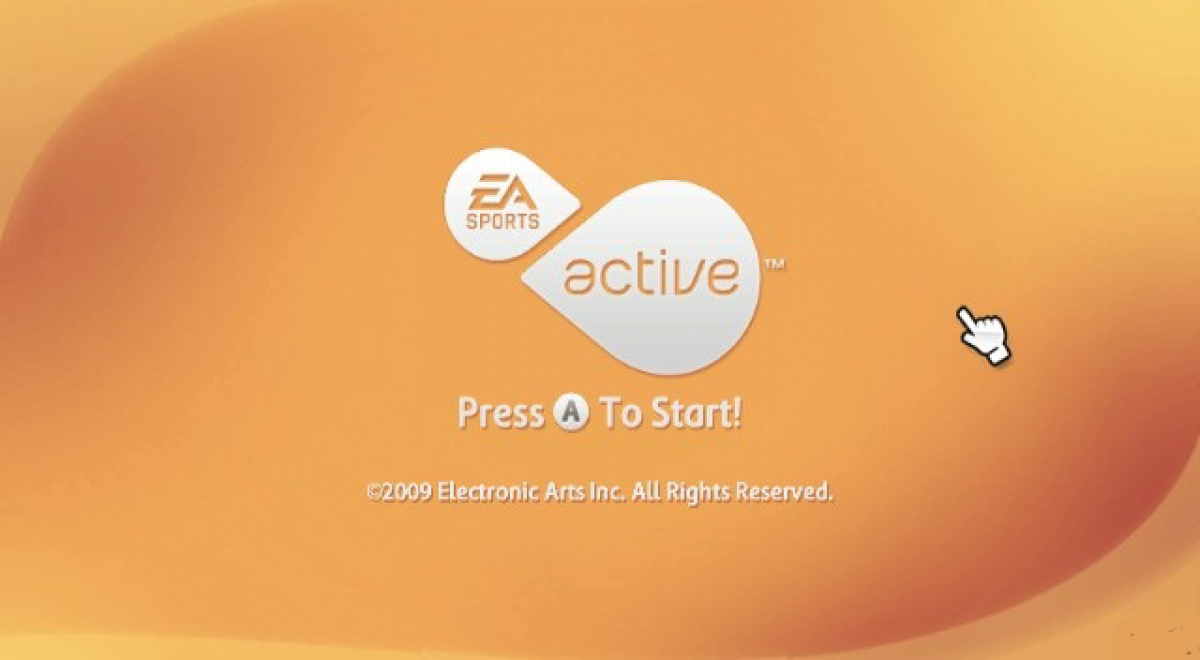 EA Sports Active: Personal Trainer title screen art for Nintendo Wii (Wii) video game