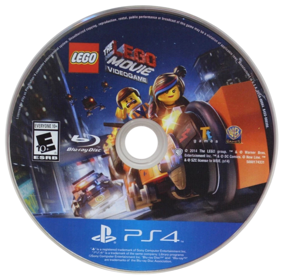 LEGO Movie Videogame PlayStation 4 (PS4) action adventure video game disc