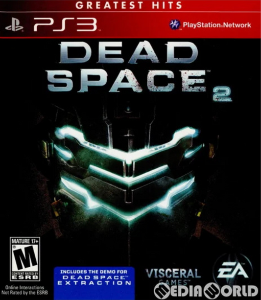 Dead Space 2 Greatest Hits PlayStation 3 PS3 survival horror action video game featuring Isaac Clarke intense sci-fi horror combat terrifying Necromorph enemies space station exploration powerful weapons strategic dismemberment challenging missions atmospheric environments and classic PlayStation 3 PS3 gameplay collectible gaming appeal front cover art