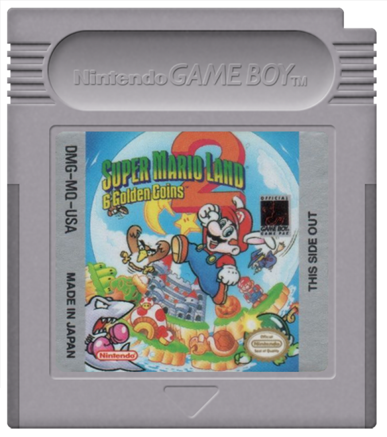 Super Mario Land 2 6 Golden Coins Game Boy GB for retro video game enthusiasts featuring classic side scrolling platforming gameplay Mario adventure imaginative worlds hidden secrets challenging levels iconic Nintendo action and collectible gaming appeal cartridge