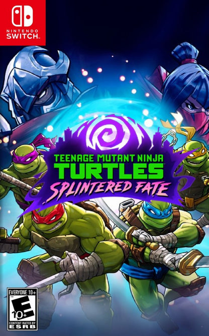 Teenage Mutant Ninja Turtles Splintered Fate Deluxe Edition Nintendo Switch inspired design featuring action roguelike adventure aesthetic cooperative turtle team combat fast paced isometric battles mutant enemies New York City inspired settings elemental abilities and arcade style gameplay presentation cover art