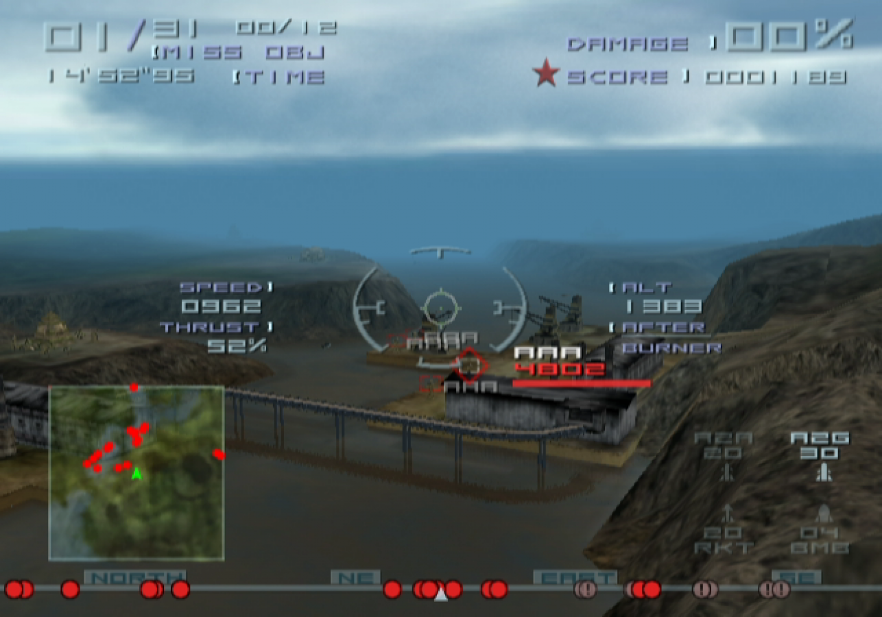 Top Gun: Combat Zones gameplay for Nintendo GameCube (GC) aerial combat flight simulation video game
