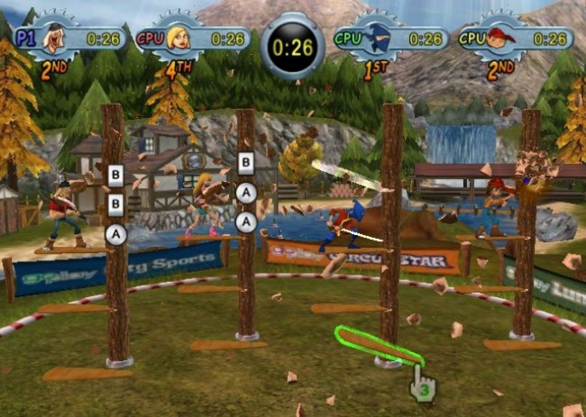 Go Play: Lumberjacks – Nintendo Wii (Wii) party mini-game sports gameplay for video game