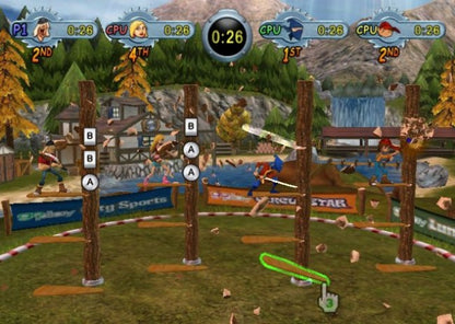 Go Play: Lumberjacks – Nintendo Wii (Wii) party mini-game sports gameplay for video game