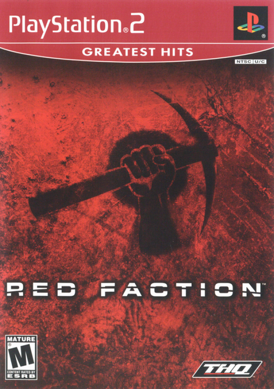 Red Faction [Greatest Hits] – PlayStation 2 (PS2) video game cover image, first-person shooter.