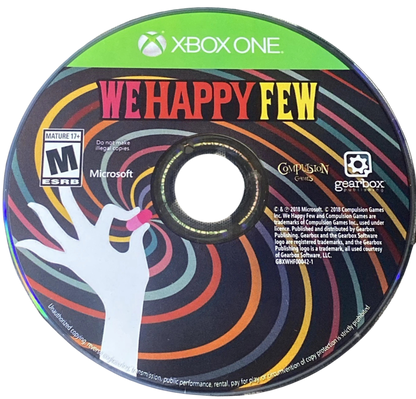 We Happy Few – Xbox One (XONE) disc for dystopian action-adventure video game