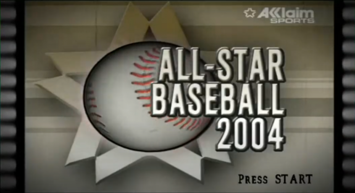 All-Star Baseball 2004 title screen for Xbox (XBOX) video game