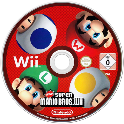 New Super Mario Bros. – Nintendo Wii (Wii) side-scrolling platformer adventure video game disc