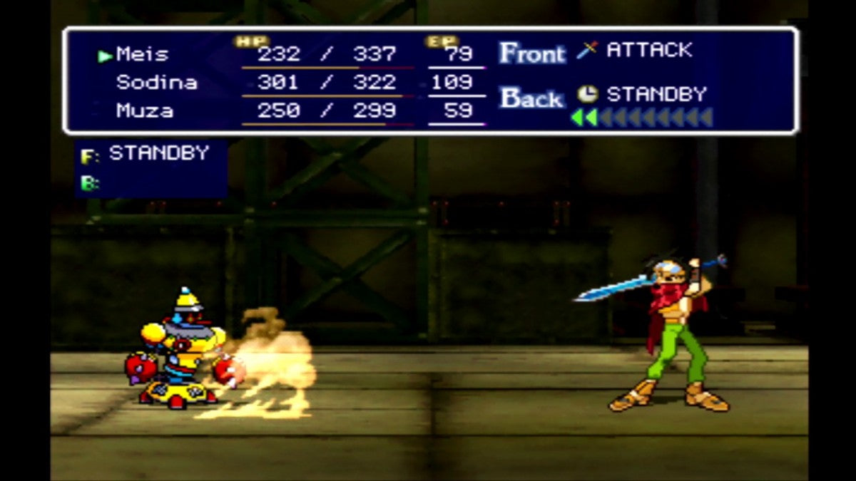 Thousand Arms PlayStation 1 PS1 turn-based RPG dating sim hybrid cel shaded anime style weapon forging system romance routes multiple endings gameplay 
