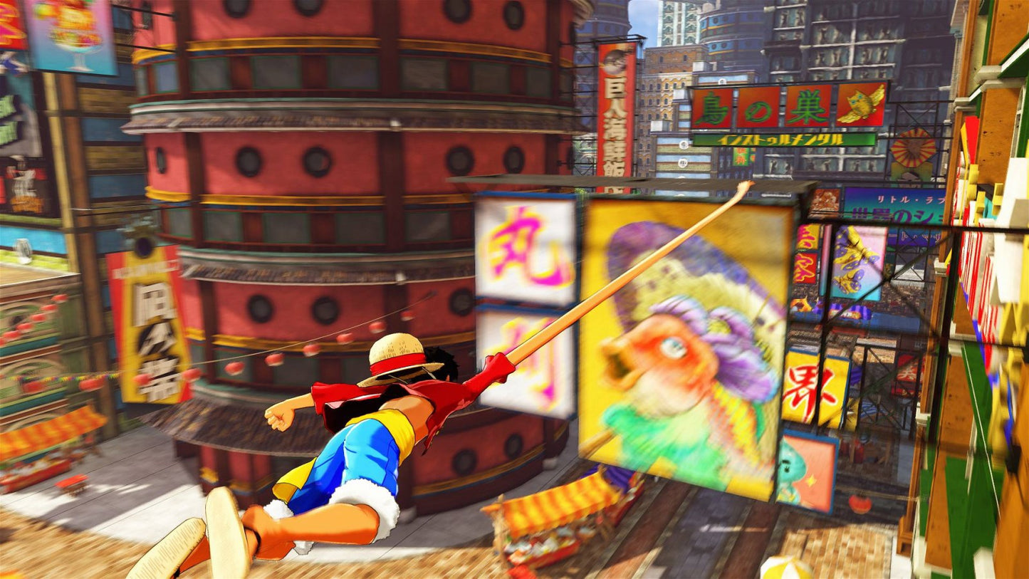 One Piece World Seeker PlayStation 4 game featuring open-world action-adventure gameplay based on the popular anime series screenshot