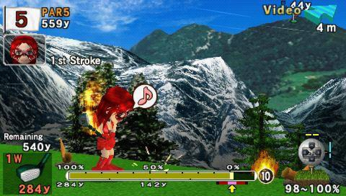 Hot Shots Golf: Open Tee gameplay for PlayStation Portable (PSP) golf sports game