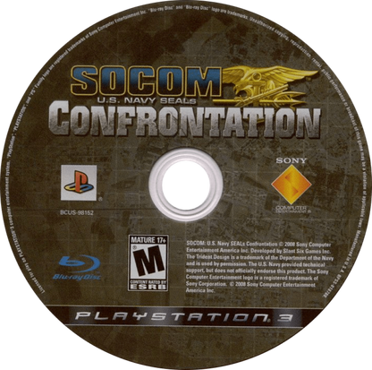 SOCOM Confrontation disc art for PlayStation 3 (PS3) video game