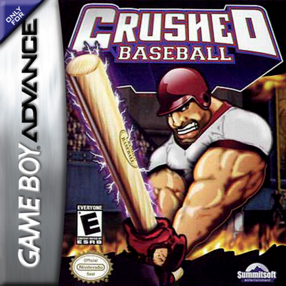 Crushed Baseball for Game Boy Advance with arcade-style baseball action theme front cover