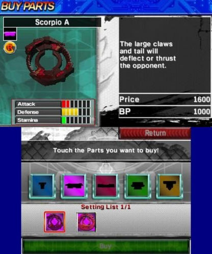 Beyblade: Evolution [Collector's Edition] gameplay for Nintendo 3DS (3DS). A motion‑driven Beyblade battle game for Nintendo 3DS, featuring precision launch mechanics and exclusive collector’s edition content designed for fans who want a premium handheld experience.