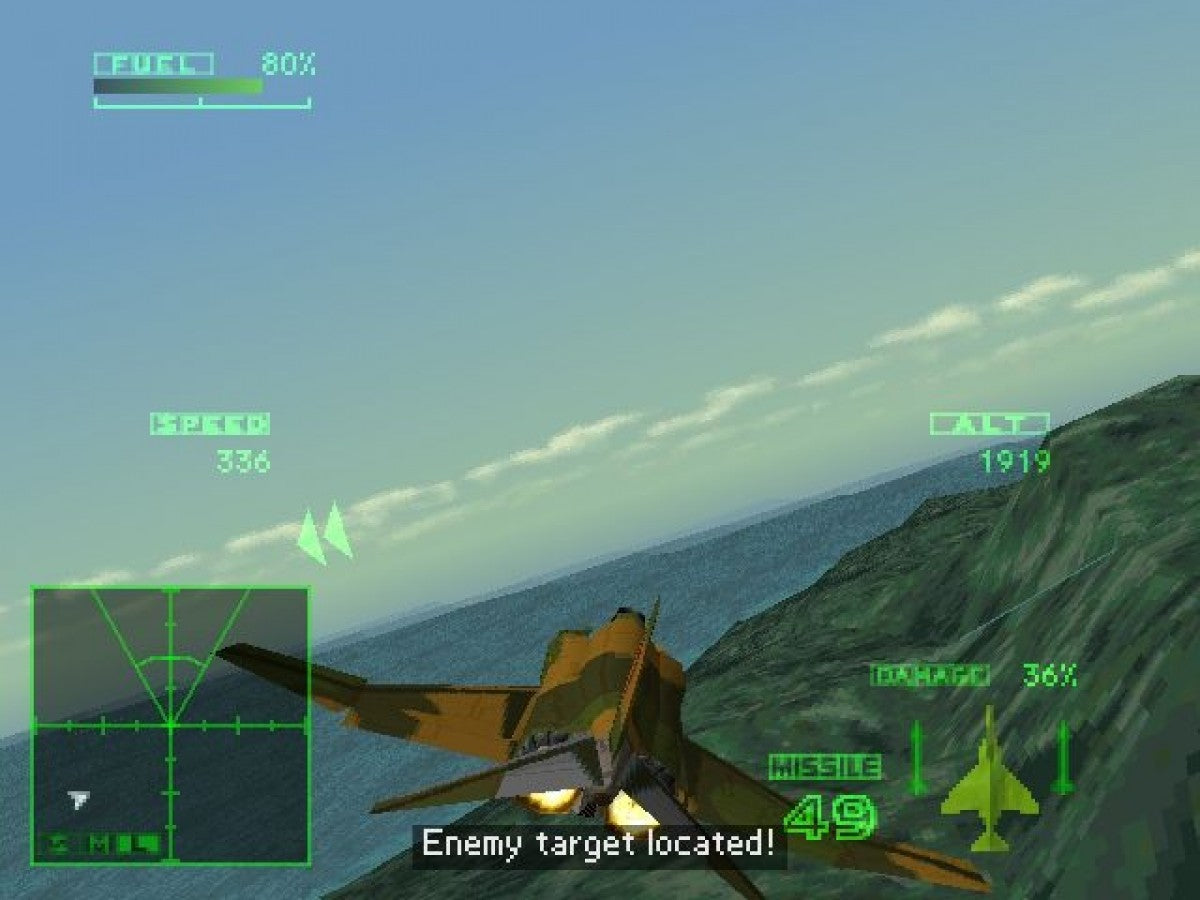 Ace Combat 2 PS1 PlayStation 1 flight combat simulator arcade air combat jet fighter dogfighting game retro video game gameplay