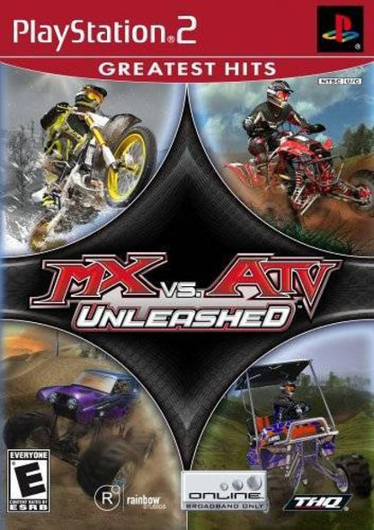 MX vs. ATV Unleashed [Greatest Hits] – PlayStation 2 (PS2) off-road racing video game cover art