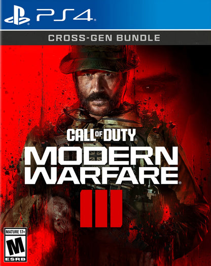 Call of Duty Modern Warfare III PlayStation 4 game featuring intense first-person shooter action and cinematic multiplayer combat front cover