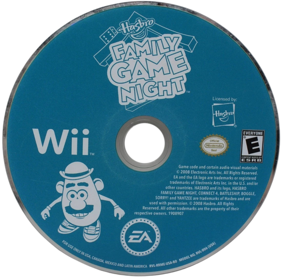 Hasbro Family Game Night – Nintendo Wii (Wii) party board game compilation disc for video game