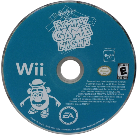 Hasbro Family Game Night – Nintendo Wii (Wii) party board game compilation disc for video game