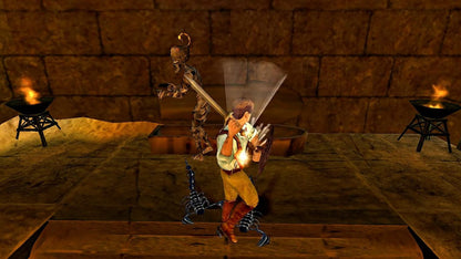 The Mummy Returns PS2 Sony PlayStation 2 action adventure game movie tie in third person combat platforming exploration ancient Egypt enemies puzzles hack and slash gameplay Universal Interactive retro gaming PlayStation 2 software video game title gameplay