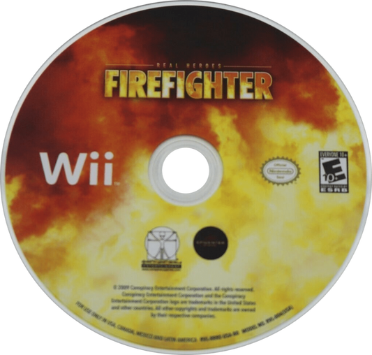 Real Heroes: Firefighter – Nintendo Wii (Wii) first-person firefighting action simulation video game disc