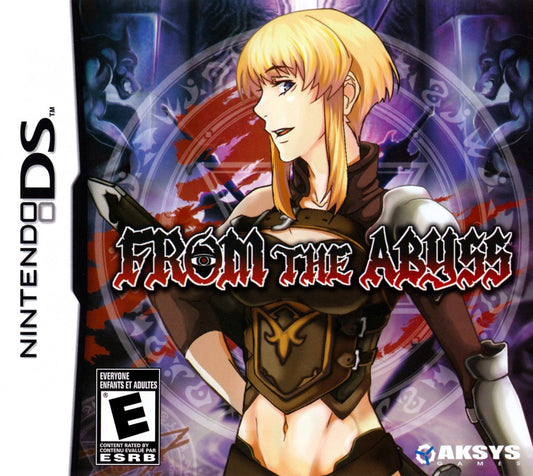 From the Abyss for the Nintendo DS featuring turn based RPG gameplay with dungeon exploration character progression and strategic battles in a fantasy adventure setting  cover