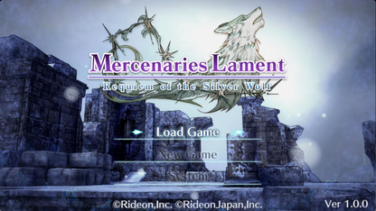 Mercenaries Lament Requiem of the Silver Wolf for PlayStation 5 tactical RPG featuring grid based battles fantasy storyline character classes strategy combat and anime style visuals gameplay