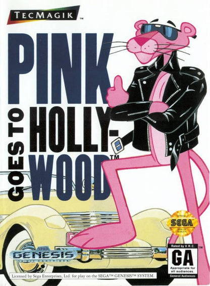 Pink Panther Goes to Hollywood cover art for Sega Genesis (GEN) video game