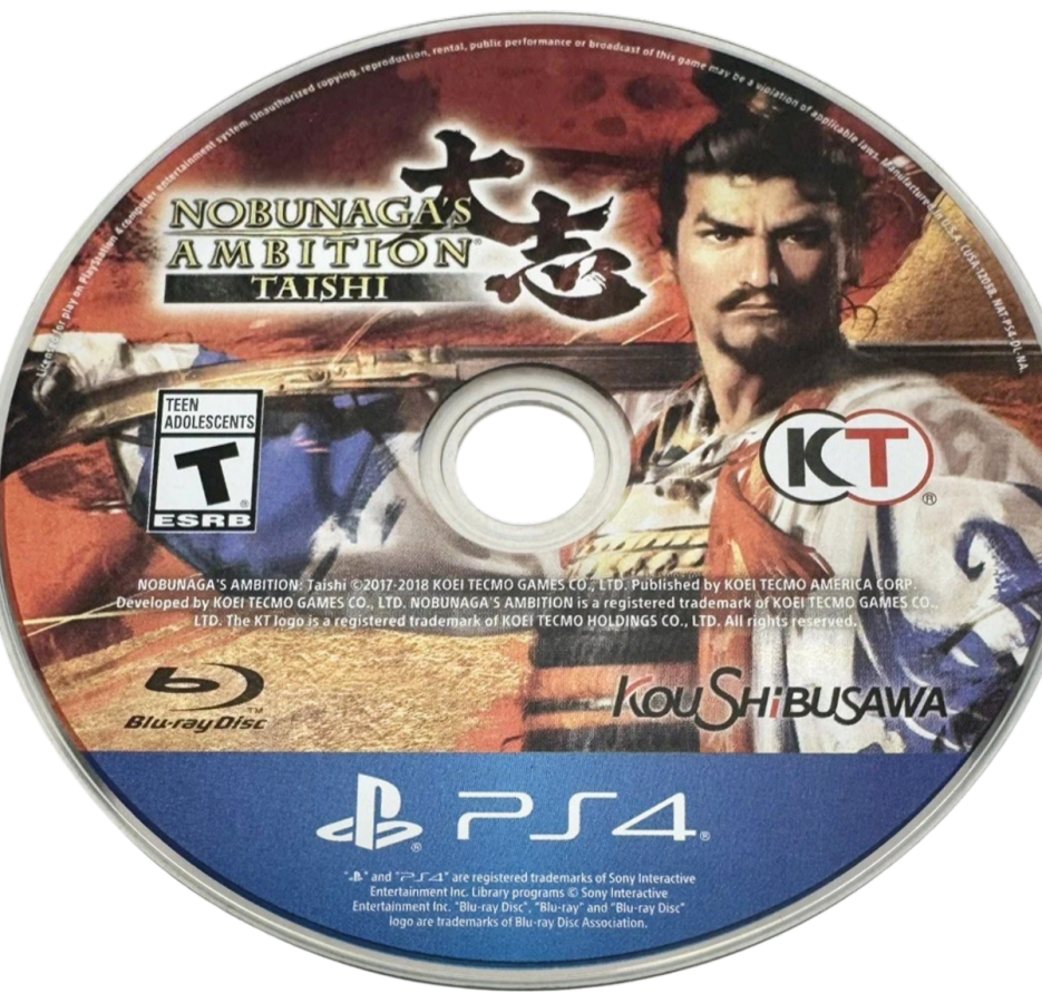 Nobunaga's Ambition: Taishi – PlayStation 4 (PS4) strategy video game disc