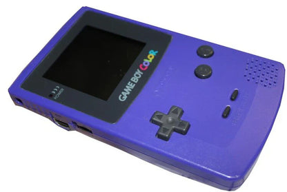 Nintendo Game Boy Color Grape console purple handheld gaming system retro portable console GBC hardware classic Nintendo handheld battery powered cartridge based gaming device vintage gaming system top view of console