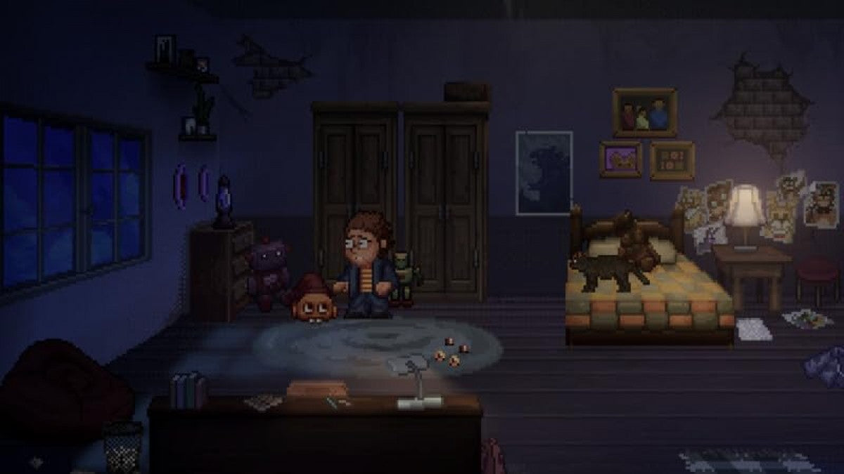 Five Nights At Freddy’s Into The Pit Nintendo Switch survival horror adventure game based on the Fazbear Frights book time travel mechanics pixel art style gameplay