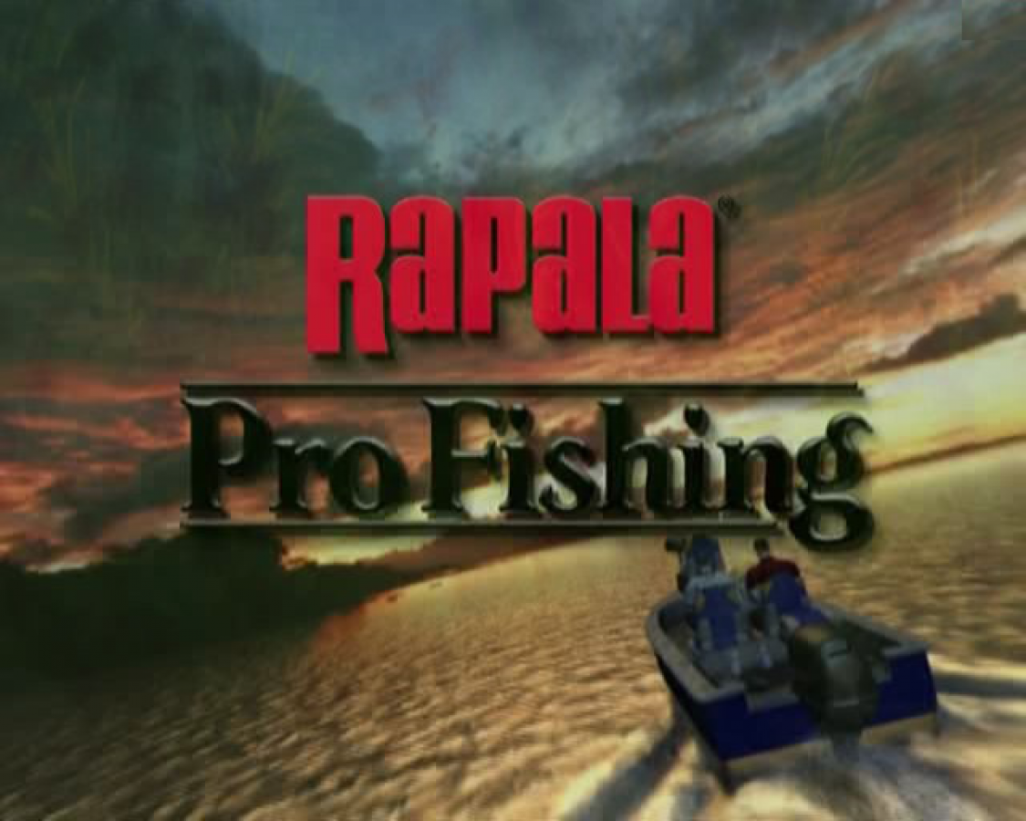 Rapala Pro Fishing – PlayStation 2 (PS2) video game title screen, fishing sports simulation game.