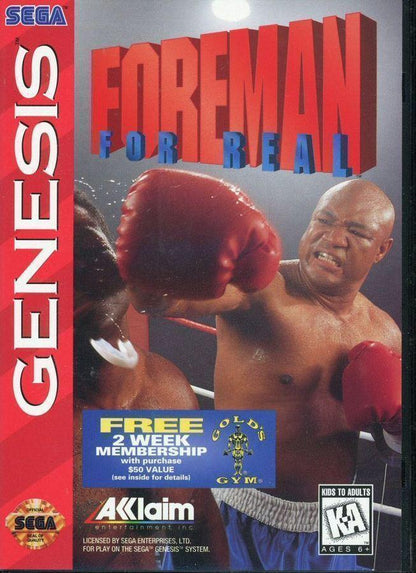 Foreman: For Real cover art for Sega Genesis (GEN) video game