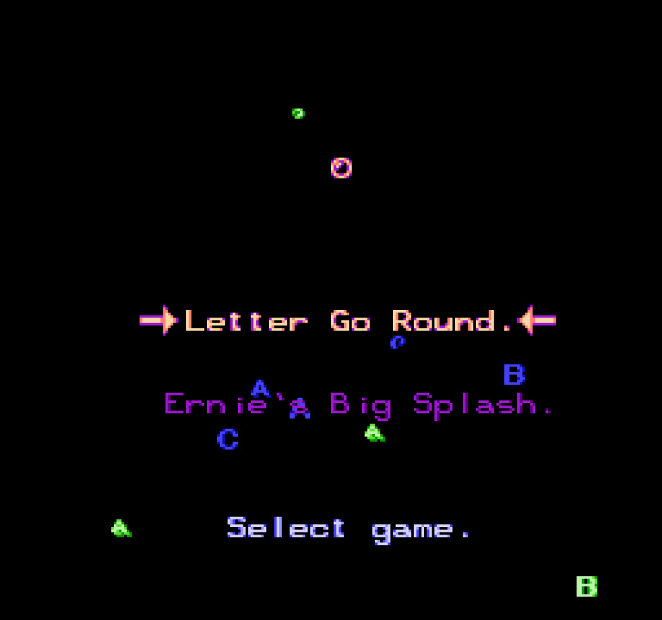 Sesame Street ABC gameplay image for Nintendo Entertainment System (NES) retro video game