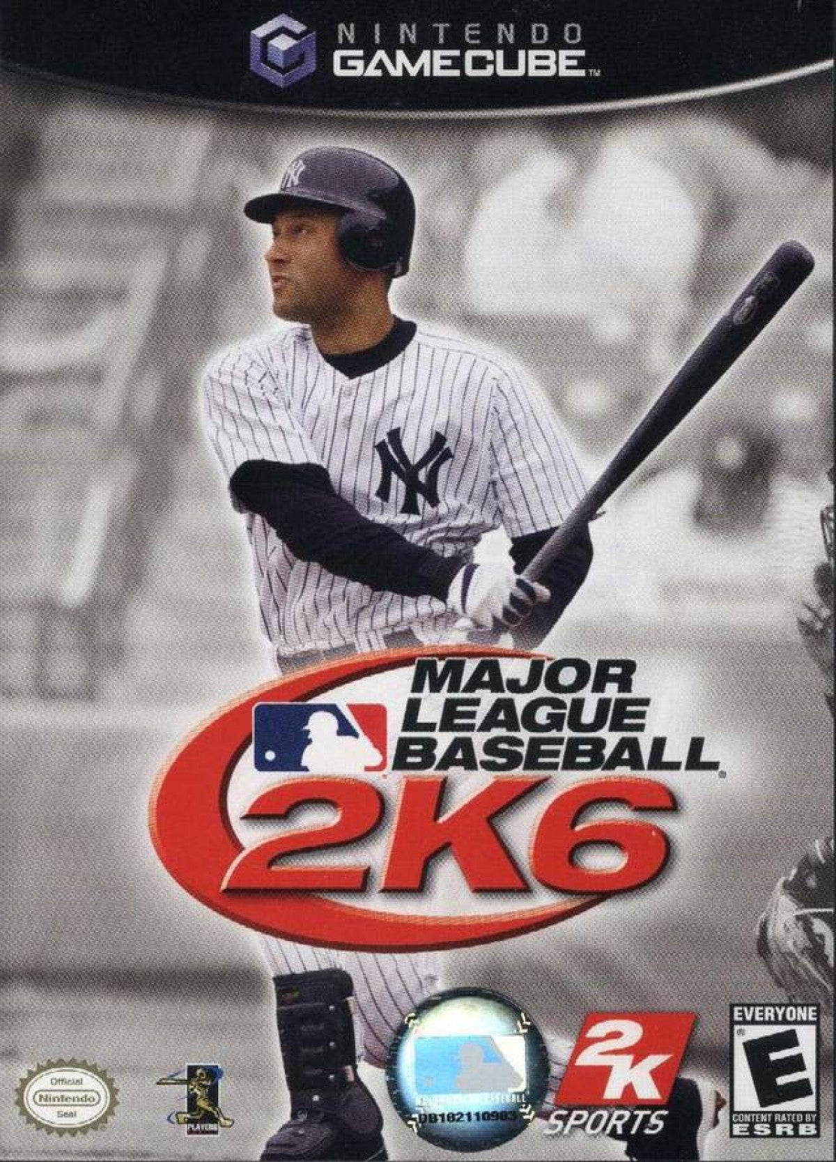 Cover art for Major League Baseball 2K6 GameCube GC video game, MLB baseball simulation, sports game, multiplayer, realistic graphics, Nintendo GameCube classic