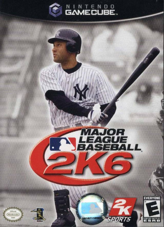 Cover art for Major League Baseball 2K6 GameCube GC video game, MLB baseball simulation, sports game, multiplayer, realistic graphics, Nintendo GameCube classic