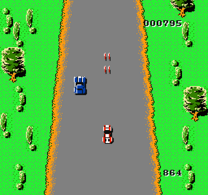 Spy Hunter cartridge for the Nintendo Entertainment System featuring 8 bit top down driving shooter gameplay with high speed car chases weapon upgrades and enemy vehicles across dangerous highways gameplay 