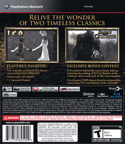 Ico and Shadow of the Colossus Collection gameplay for PlayStation 3 PS3 video game